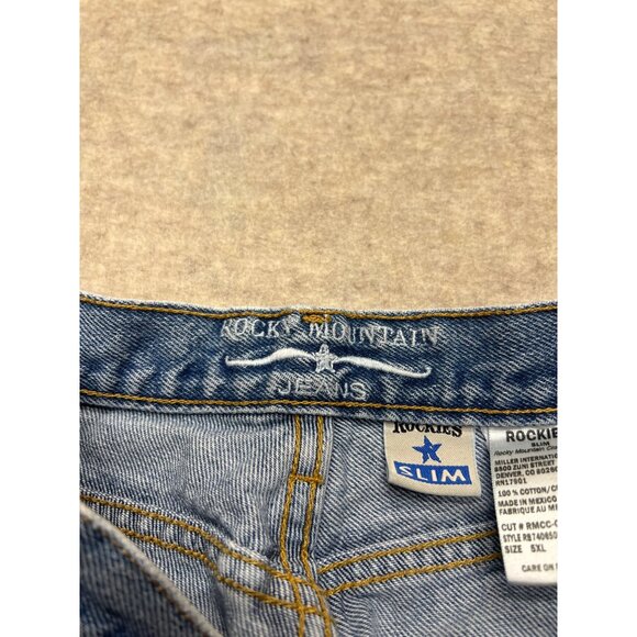 Vintage Rockies Slim Jeans Medium Wash Slim Straight Leg Extra Long 5 XLONG 90s - Picture 4 of 12